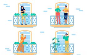 矢量卡通休闲人物