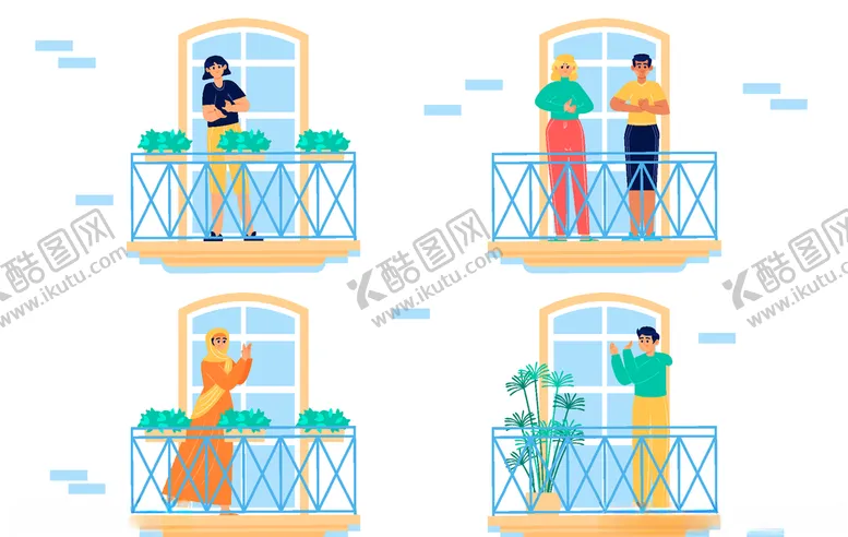 编号：22072807061810003811【酷图网】源文件下载-矢量卡通休闲人物