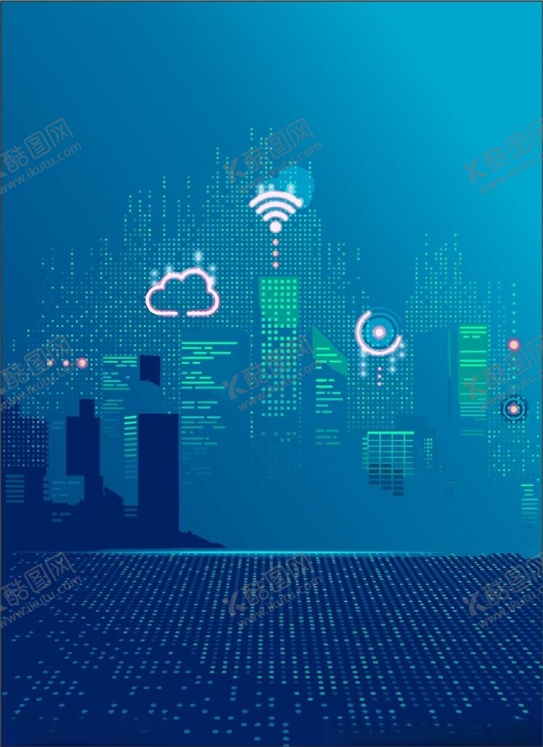 编号：75513501270858428718【酷图网】源文件下载-信号科技风背景