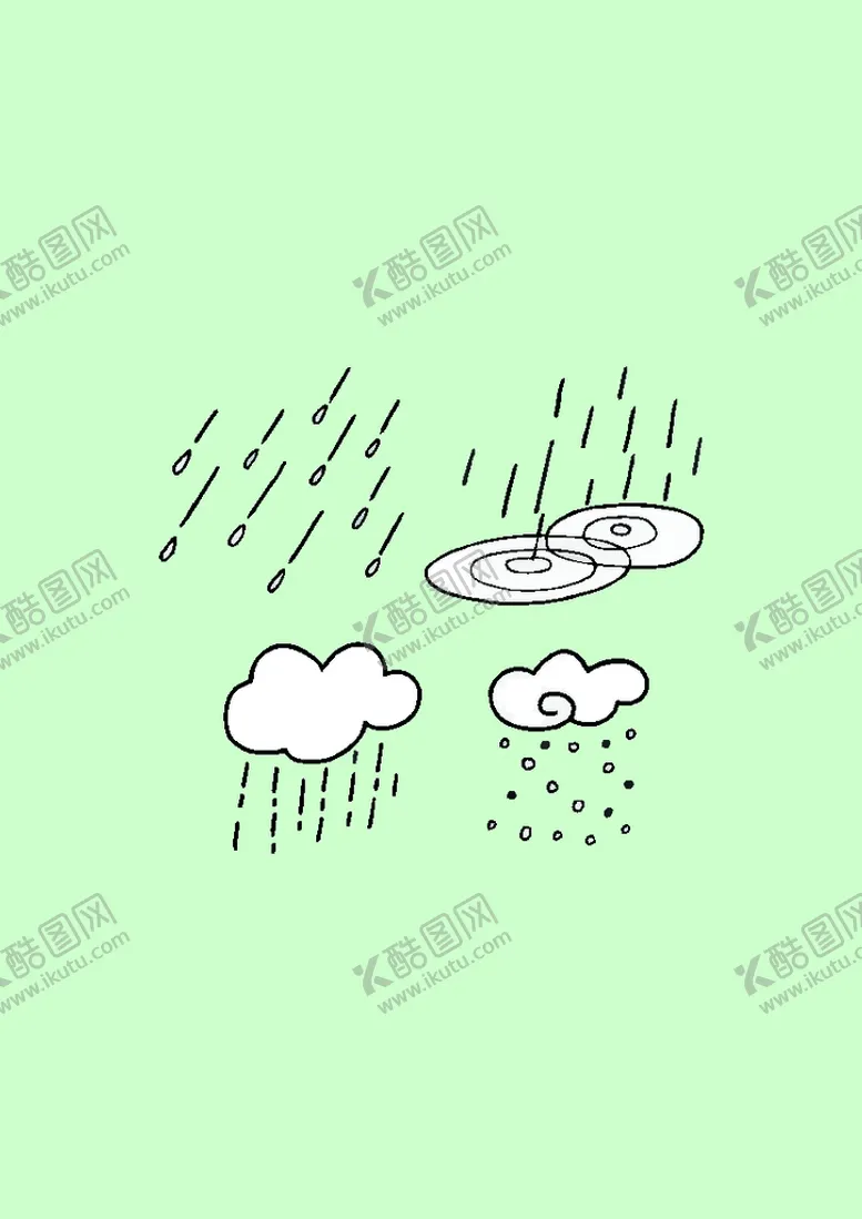 编号：49543601261833269911【酷图网】源文件下载-简笔画雨云