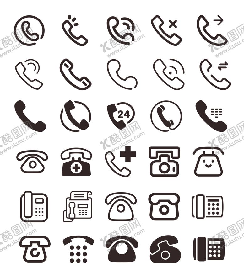 编号：12166609281158231171【酷图网】源文件下载-电话图标