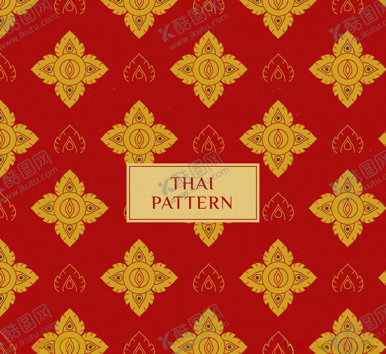 编号：66158710301741557501【酷图网】源文件下载-创意泰式花纹背景矢量素材