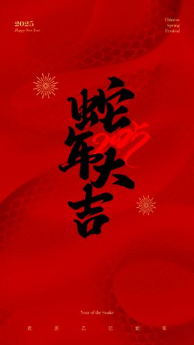 蛇年新年海报