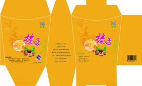 桃子包装盒展开图
