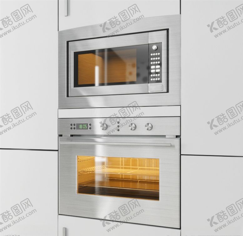 编号：43311303141520495480【酷图网】源文件下载-C4D模型橱柜烤箱