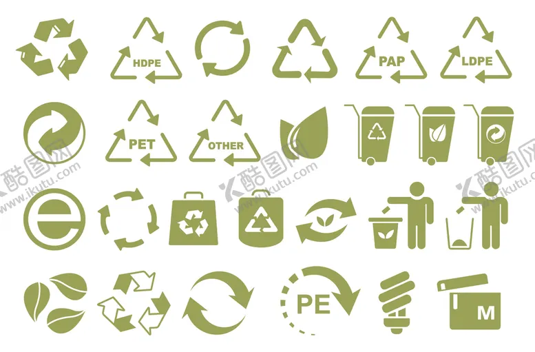 编号：25336404021737204016【酷图网】源文件下载-绿色环保图标