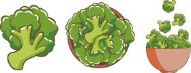 手绘花菜矢量