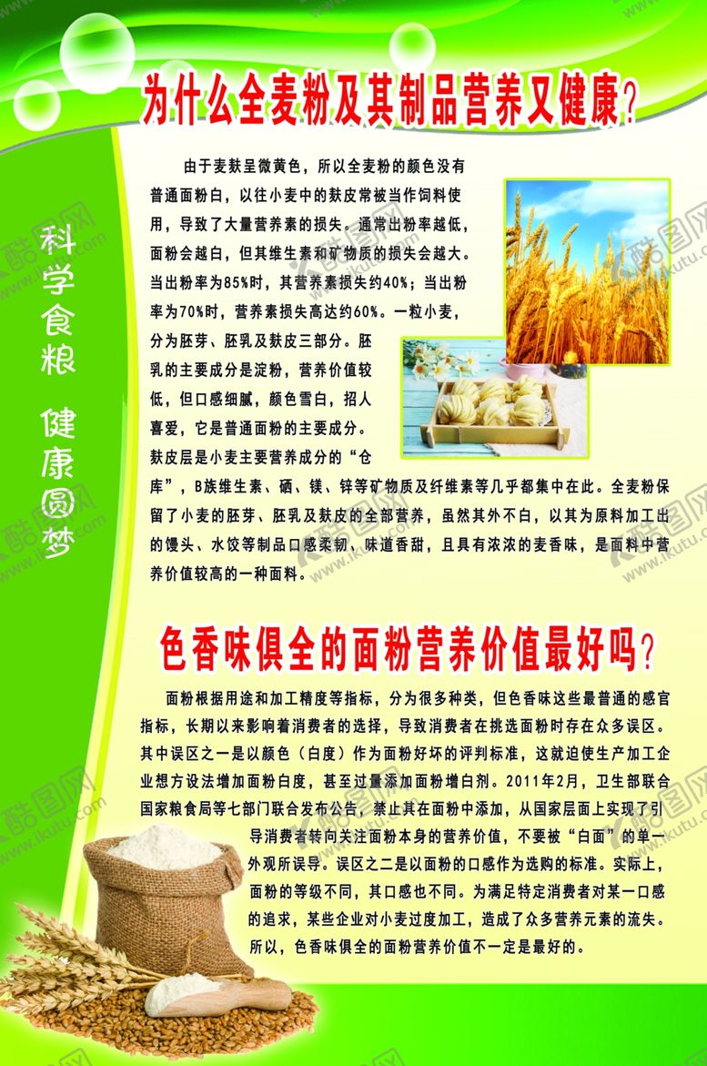 编号：45714311230959436199【酷图网】源文件下载-为什么全麦粉营养又健康