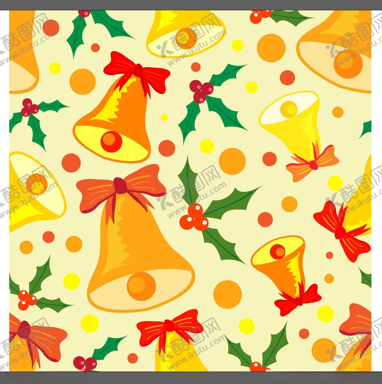 编号：69830304011725476722【酷图网】源文件下载-圣诞铃铛节日装饰图案