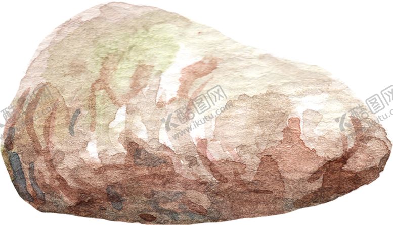 编号：76300910291422508449【酷图网】源文件下载-手绘水彩石头png免扣素材