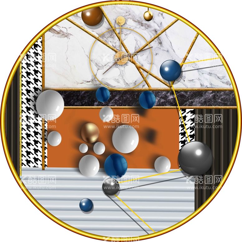 编号：19453209281427307432【酷图网】源文件下载-北欧圆形装饰画