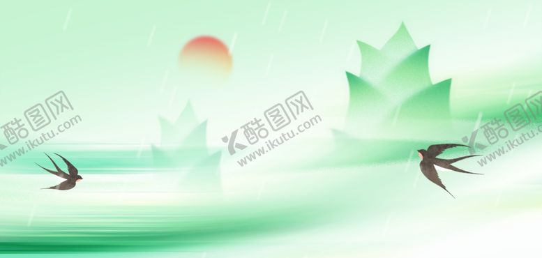 编号：18798904050013124911【酷图网】源文件下载-春季谷雨清明绿色简约弥散风背景