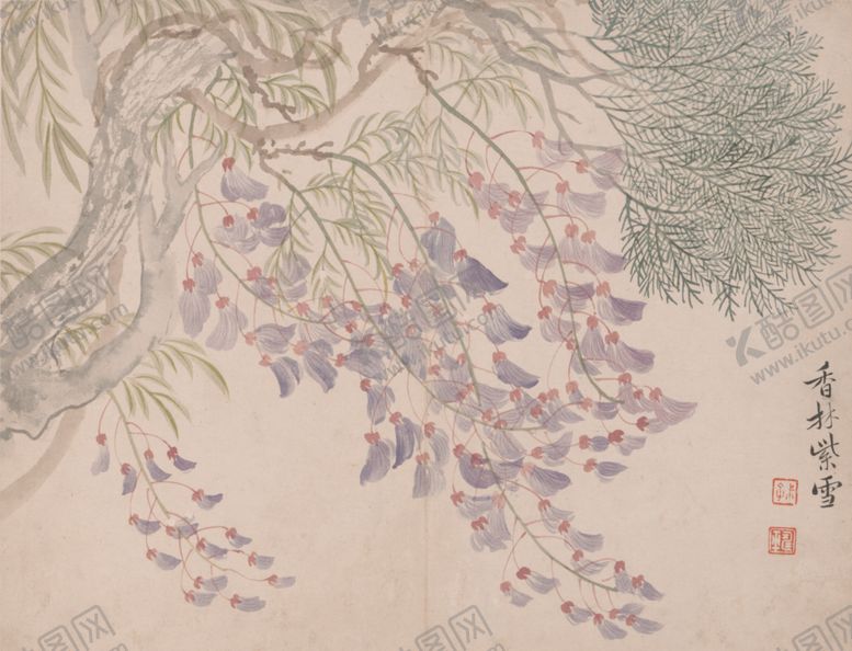 编号：15742706282144253462【酷图网】源文件下载-清代恽寿平花草绘画
