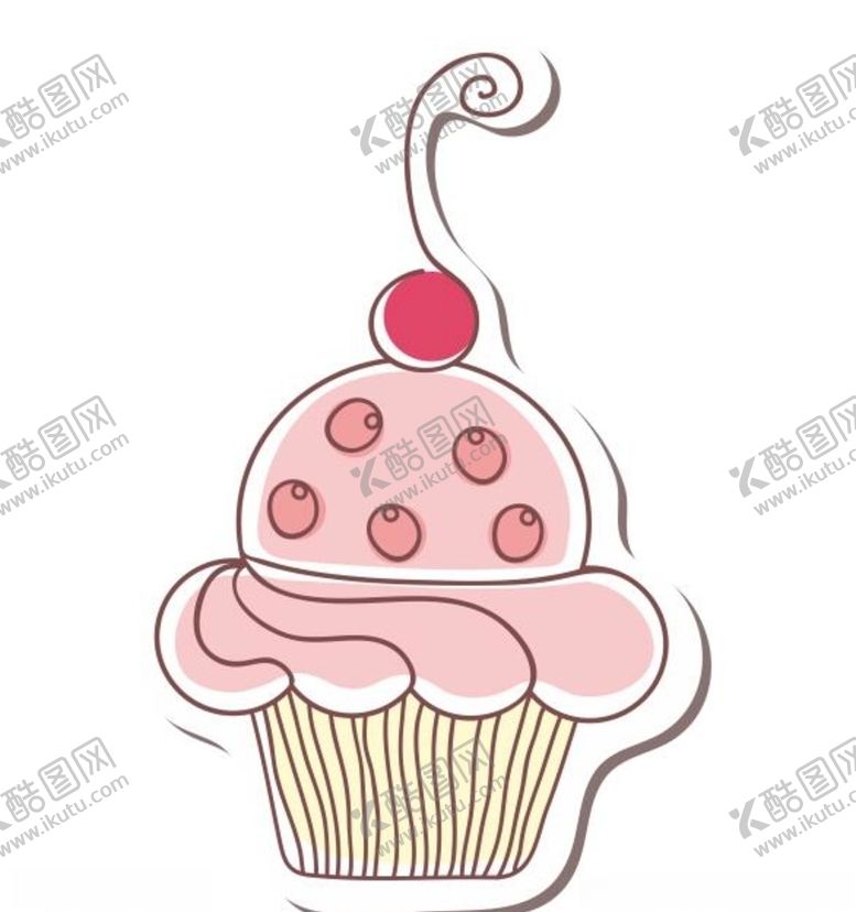 编号：73379910021646373821【酷图网】源文件下载-矢量卡通蛋糕