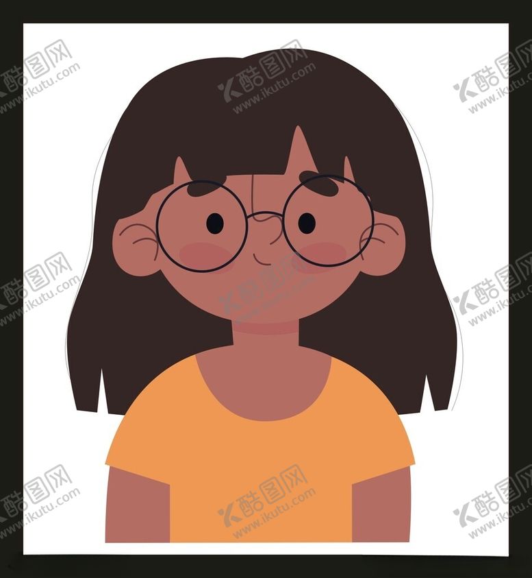 编号：66323302022326097362【酷图网】源文件下载-卡通女孩头像