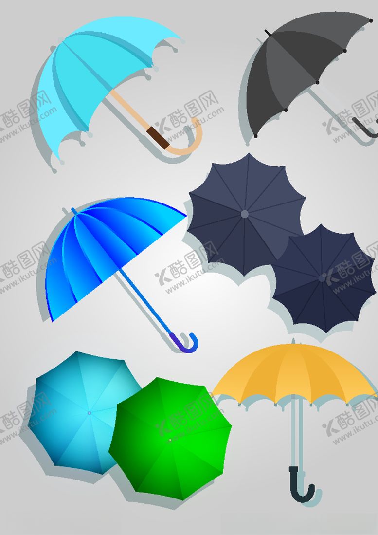 编号：21144706170711301450【酷图网】源文件下载-雨伞矢量素材