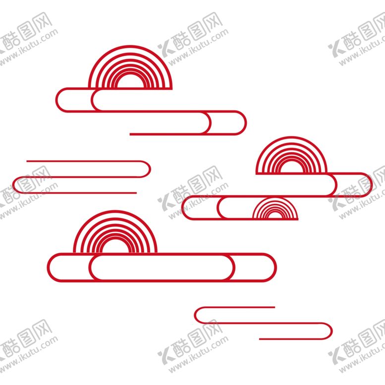 编号：30041105190854115114【酷图网】源文件下载-线条祥云