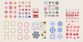 素材中国风花纹