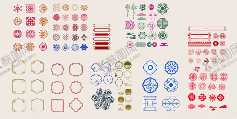 编号：22586111211411506476【酷图网】源文件下载-素材中国风花纹