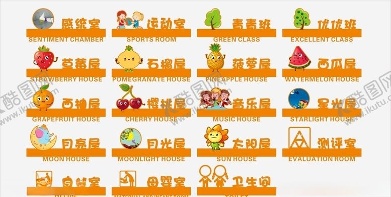 编号：43415407021253233067【酷图网】源文件下载-幼儿园门牌
