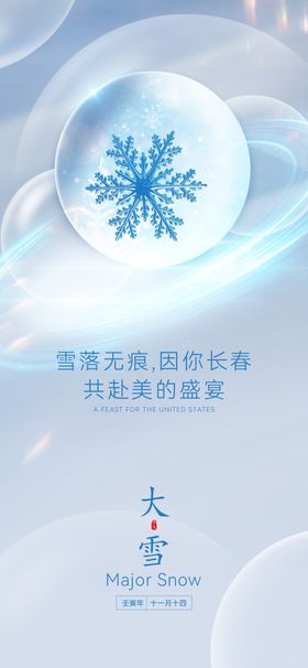 大雪祥瑞设计传统时节