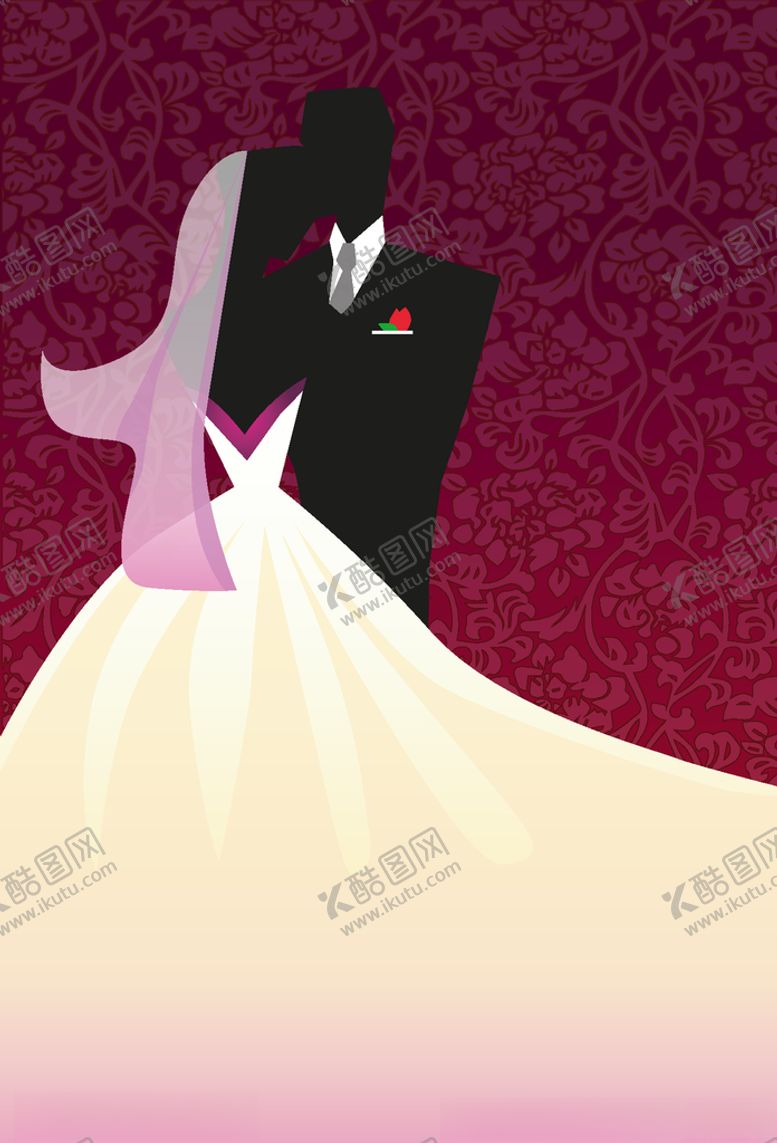 编号：51521810090412032676【酷图网】源文件下载-婚庆人物剪影