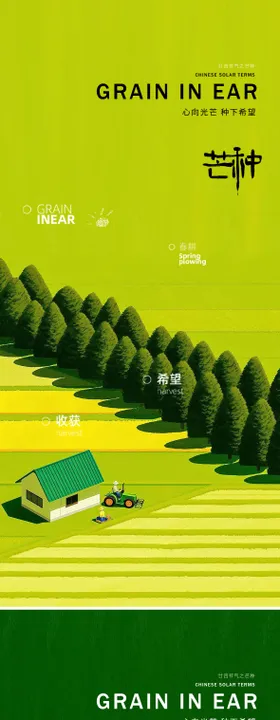 芒种24节气系列海报