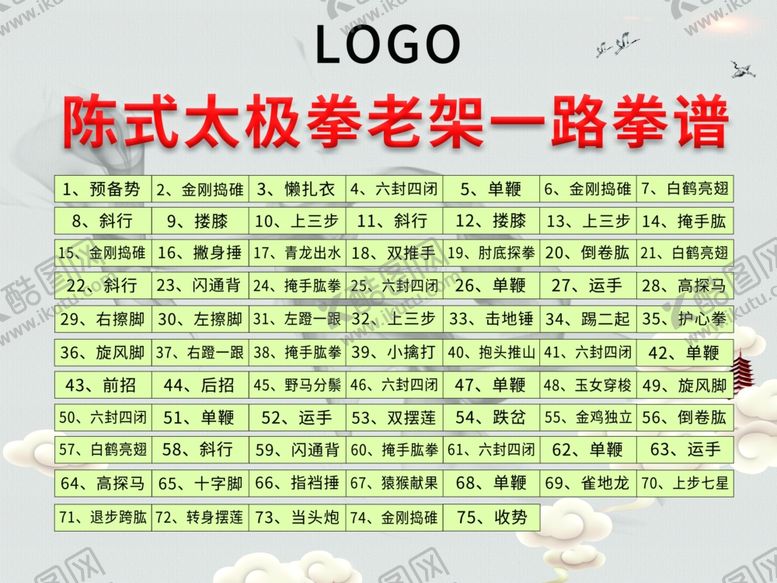 编号：24900906151130351037【酷图网】源文件下载-太极一路拳谱