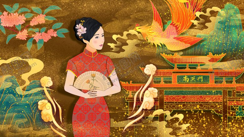 编号：80174509200800333695【酷图网】源文件下载- 国潮海报 