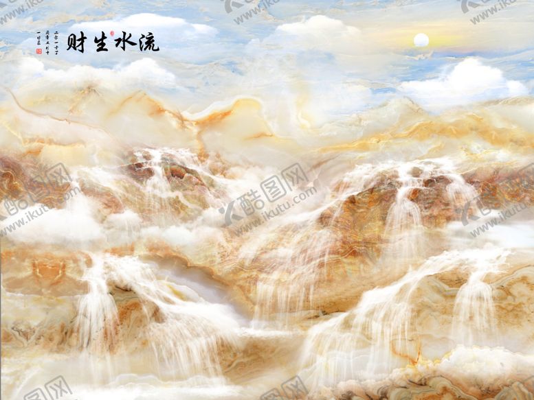 编号：39836807090620369284【酷图网】源文件下载-石纹山水背景墙