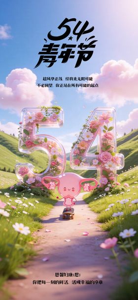 医美54青年卡通海报