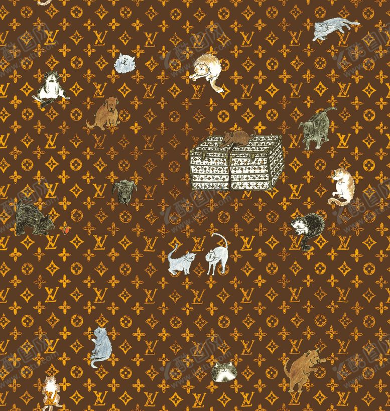 编号：43303709260550165550【酷图网】源文件下载-大牌底纹老鼠印花包包