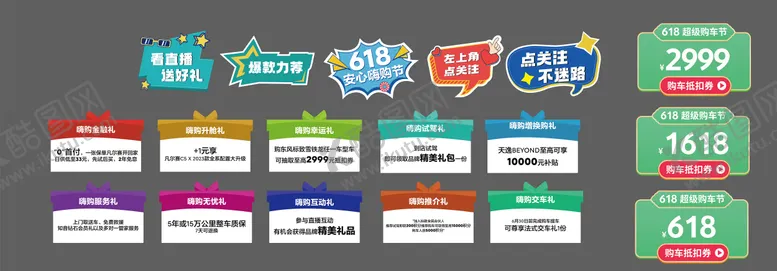 编号：74549906142248164794【酷图网】源文件下载-汽车618手举牌
