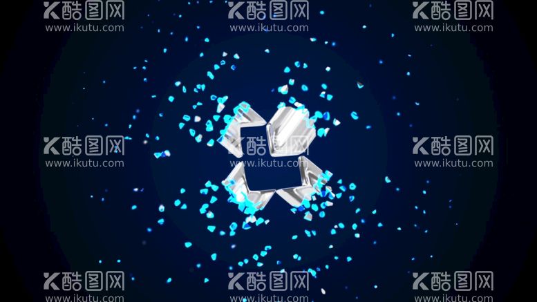 编号：94430411281423577631【酷图网】源文件下载-C4D破碎logo动画