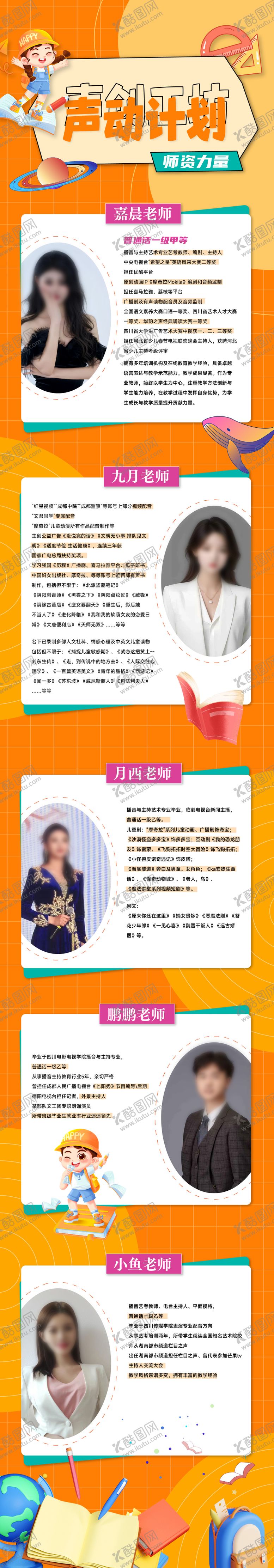 编号：41371910230407451069【酷图网】源文件下载-培训机构师资力量长图海报