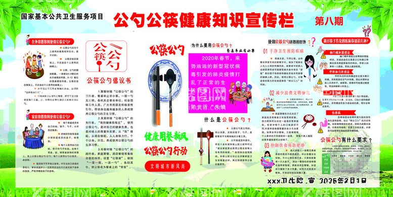 编号：59674803212219473462【酷图网】源文件下载-公勺公筷健康知识宣传栏