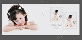 娴静女孩儿童相册PSD影楼模板