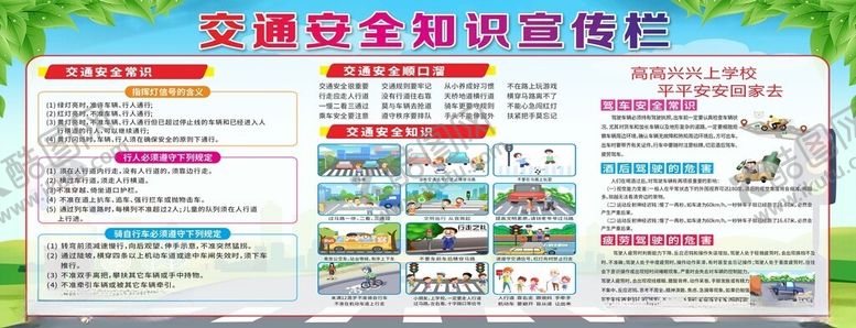 编号：40685202240611381329【酷图网】源文件下载-交通安全宣传专栏