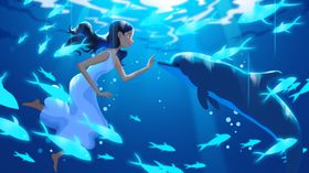 海豚插画