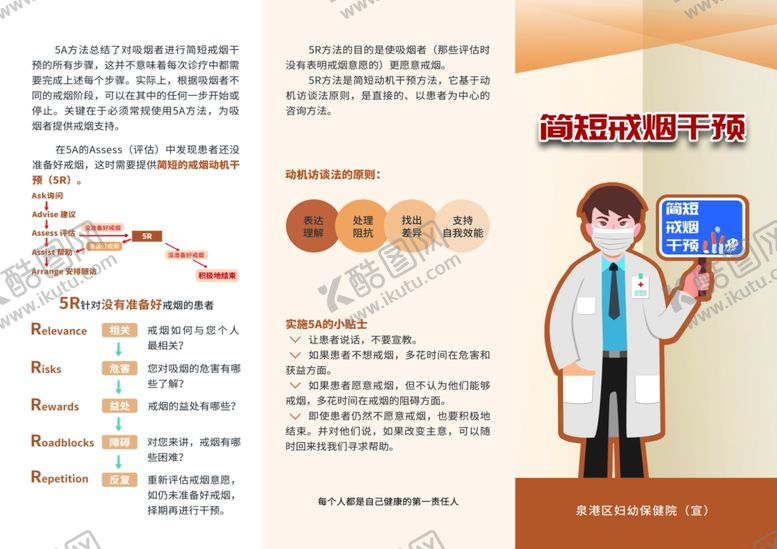 编号：17477211021556375992【酷图网】源文件下载-简短戒烟干预三折页