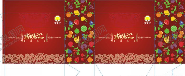 编号：54855909240534266858【酷图网】源文件下载-水果礼盒展开图