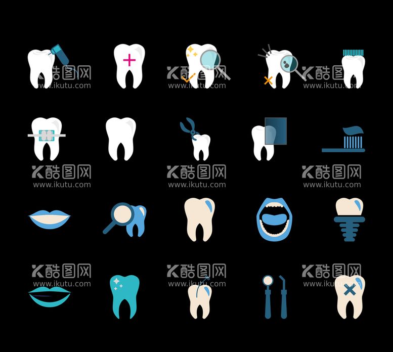 编号：70243109230047477283【酷图网】源文件下载-牙齿图标