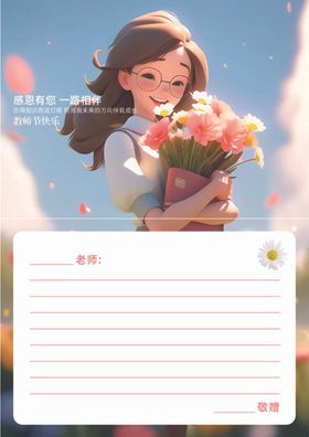 教师节贺卡定制设计