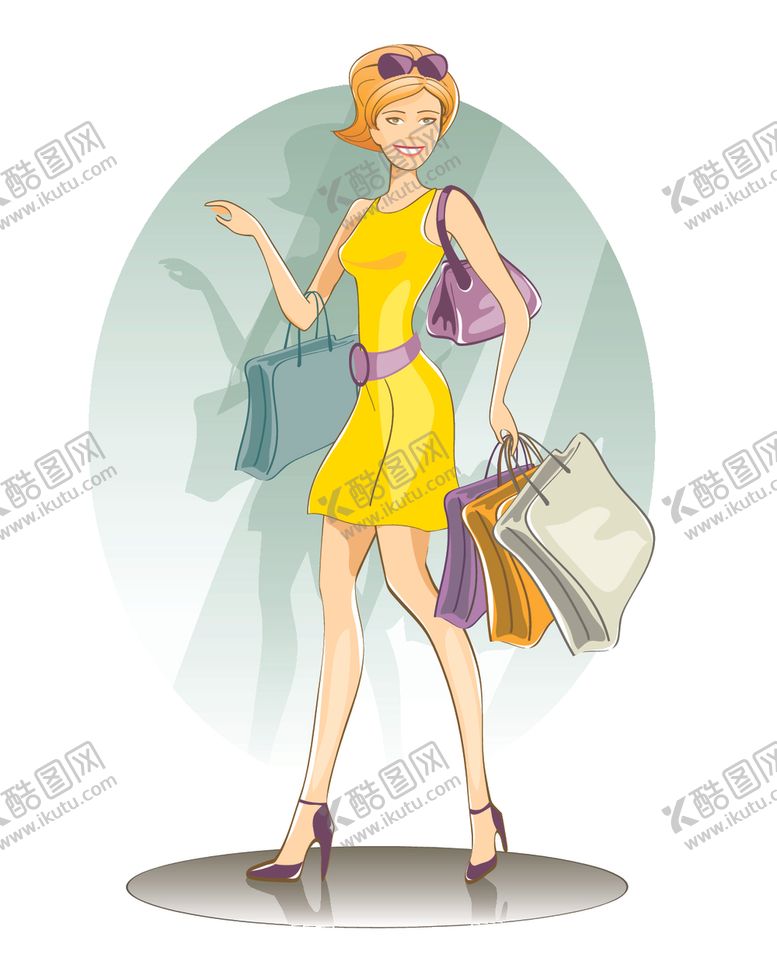 编号：37901009210810364239【酷图网】源文件下载-时尚购物女人
