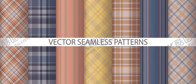 编号：81883109222220045097【酷图网】源文件下载-多彩格子图案设计素材