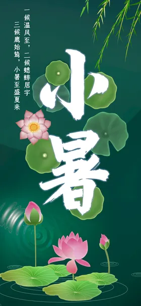 你好小暑节气海报