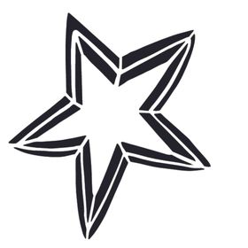 黑色创意五角星图案