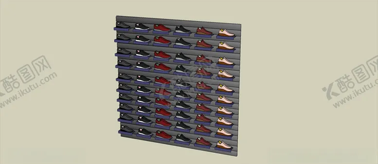 编号：89946309171546522509【酷图网】源文件下载-鞋墙模型