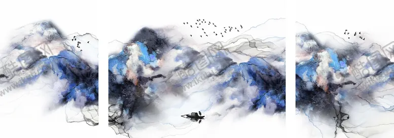 编号：34967809150208186730【酷图网】源文件下载-山水中国风抽象画新中式水墨画