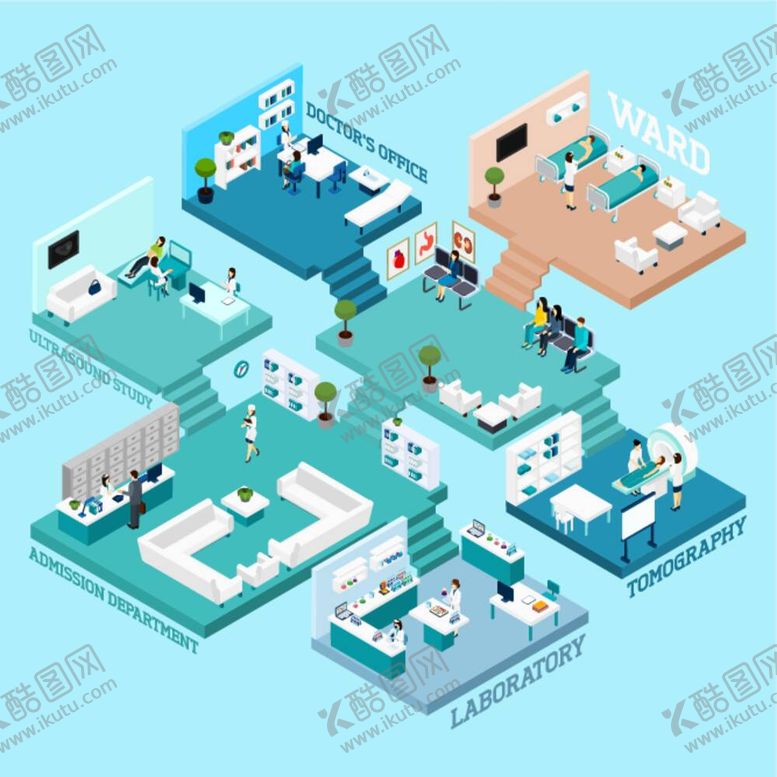 编号：26601511270732593464【酷图网】源文件下载-医院诊室医疗插画